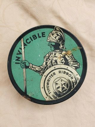 Vintage Invincible Typewriter Ribbon In Container