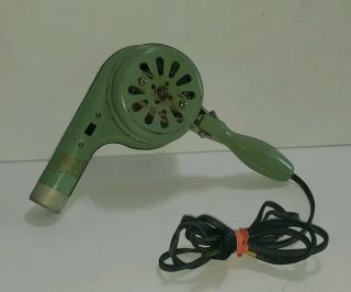 Vintage Rare Vidrio Products Corp.  Green Hair Dryer Chicago Ill.  Barber Shop?