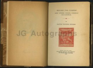 Oliver Wendell Holmes,  Sr. ,  Edward E.  Hale,  Longfellow,  Clarke Autographed Book 4