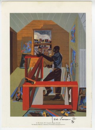 Jacob Lawrence - Harlem Renaissance Artist - Signed Book Page/art Print,  1994