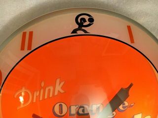 Orange Crush Double Bubble Light Up Clock Store Sign Soda Fountain 11
