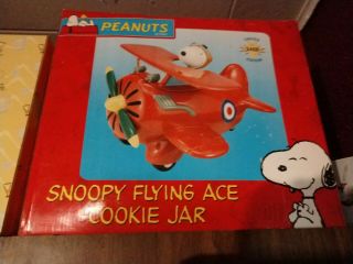 Snoopy Flying Ace Cookie Jar Limited Edition Vandor In