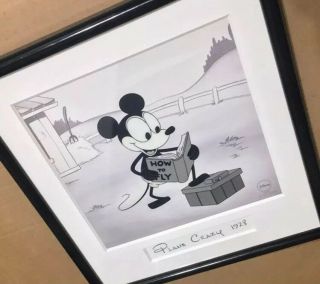 Mickey Mouse Limited Edition “pilot Mickey” Plane Crazy Framed Sericel