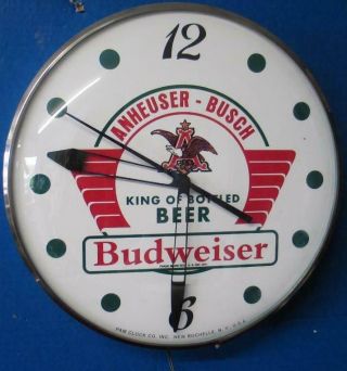 Pam Style Advertising Lighted Clock Budweiser King Of Beers