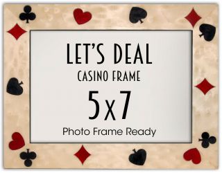 Royal Casino Photo Frame 5x7 Table Top Playing Cards Design