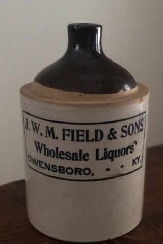 J.  W.  M Field & Sons Owensboro,  KY Whiskey Jug Stoneware Jug Advertising Jug 2