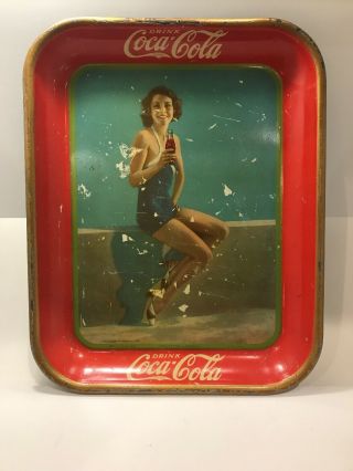 1933 Coca Cola Advertising Tray Frances Dee Paramount Player Coke