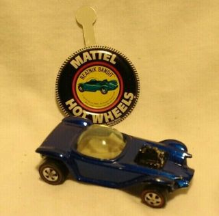 1968 Hot Wheels Redline Beatnik Bandit Blue U.  S.  Near Car W Badge