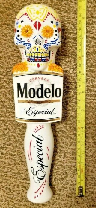 Modelo Especial Dia De Los Muertos Sugar Skull Beer Tap Handle