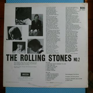 THE ROLLING STONES No.  2 vinyl LP Decca LK4661 Mono - EX/Near 2