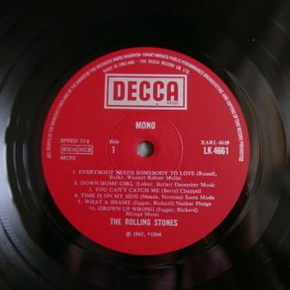 THE ROLLING STONES No.  2 vinyl LP Decca LK4661 Mono - EX/Near 3
