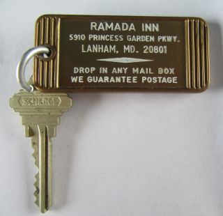 Vintage Hotel Motel Room Key (ramada Inn) Lanham,  Md Room 415