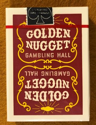 Red/sealed Golden Nugget Playing Card Deck Las Vegas Gambling Hall/casino