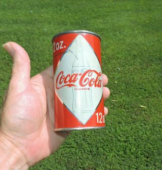 Rare Coca - Cola Large Diamond With Bottle 12 Oz Tab Can