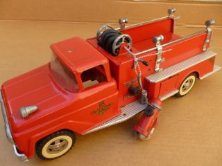 Vintage 1962 - 64 Tonka 926 Suburban Fire Pumper W/Hose.  Ladder,  Hydrant 3