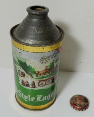 Old Style Lager Heileman Wisconsin Cone Top Beer Can 12oz