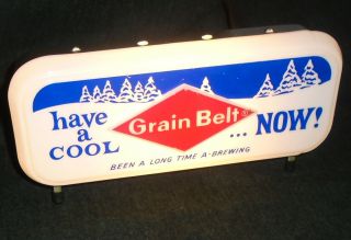 N.  O.  S.  1960 ' s Grain Belt Beer Cash Register Lighted Sign,  Minneapolis Brewing Co 8