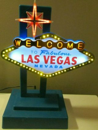 Welcome To Fabulous Las Vegas Nevada Desktop Light Up Flashing Sign Mancave