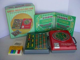 Very Rare Vtg Electronic Roulette & Dice Game - Complete - Japan
