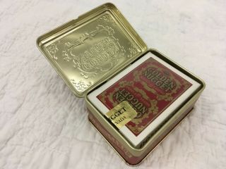 GOLDEN NUGGET Las Vegas 2 Deck Playing Cards & Tin,  Green/Gold/Red 2
