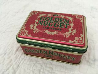 GOLDEN NUGGET Las Vegas 2 Deck Playing Cards & Tin,  Green/Gold/Red 3