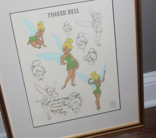 TINKERBELL Pixie Poses serigraph cel signed Margaret Kerry 16x19 frame 4