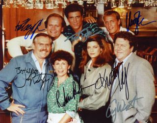 Cheers Tv Cast - Autographed Signed Photograph With Co - Signers