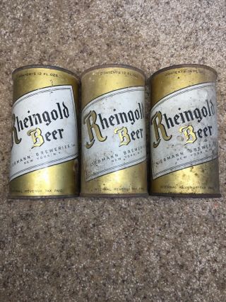 Rheingold Gold Irtp Flat Top Beer Can Liebmann Brewery Brooklyn York City Ny