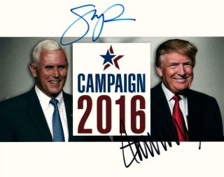 Donald Trump Mike Pence 8x10 Signed Photo Autographed Picture,