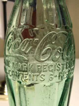 PAT ' D DEC.  25,  1923 Coca - Cola Hobbleskirt Coke Bottle - JACKSONVILLE,  TEX Texas 6