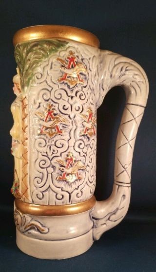 The Budweiser Girl Beer Stein 1973 Anheuser Busch Inc Made In Italy 9 Inches 2