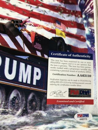 AUTHENTIC President of the United States DONALD TRUMP Signed Autograph Photo PSA 2