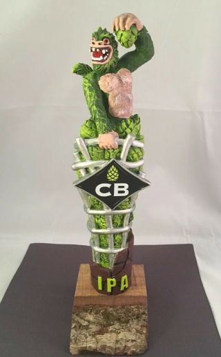 Cb Craft Brewers Caged Alpha Beer Tap Handle Figural Gorilla Beer Tap Handle