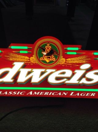 Official Budweiser 44” Lighted Sign Neo Neon Style Classic American Lager A, 2