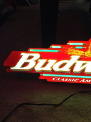 Official Budweiser 44” Lighted Sign Neo Neon Style Classic American Lager A, 3