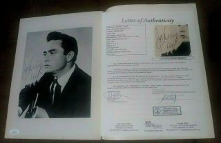Johnny Cash Music Legend Signed Autographed 1959 Song & Picture Folio 1 Jsa Loa
