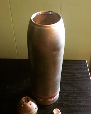 Gorham “fac Simile Eighteen Pounder Shrapnel Shell” Cocktail Shaker,  Circa 1916 3