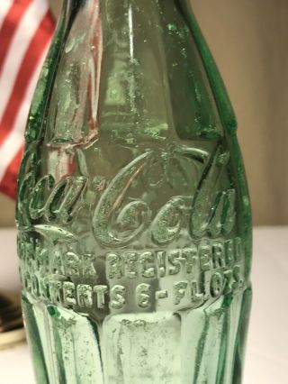 PAT ' D DEC.  25,  1923 Coca - Cola Hobbleskirt Coke Bottle - TALLAHASSEE FLA Florida 6