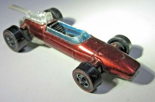 1969 Hot Wheels Redline Brabham Repco F1 Red Hong Kong Black Interior Hk Toy Car