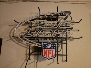 Bud Light Nfl Football Neon Beer Sign Bar Light Man Cave