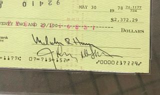 John DeLorean Signed 1978 Check Autographed PSA/DNA AUTO General Motors Engineer 2