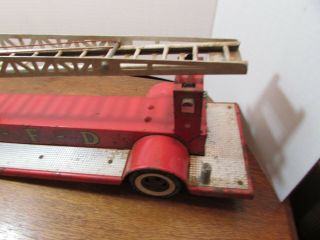 Vintage Tonka Fire Truck Ladder Engine T.  F.  D 4