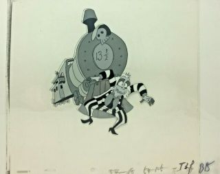 Beetlejuice Production Animation Cel & Drawing.