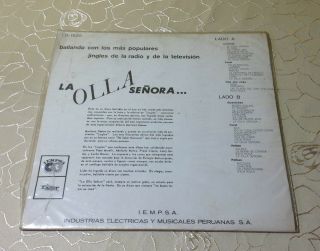 EULOGIO MOLINA (VINYL LP) LA OLLA SENORA.  [PERU LIDER LD - 1520 TEMPSA RARE]EX 2