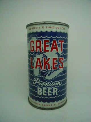 Great Lakes Premium Flat Top Beer Can - Schoenhofen Edelweiss - Chicago Illinois