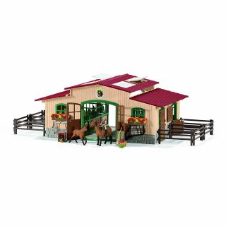 Schleich 42195 Stable With Horses And Accessories 2019 - Nip