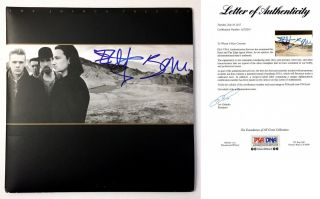 U2 Bono And The Edge Signed Lp Album Vinyl Joshua Tree Psa/dna