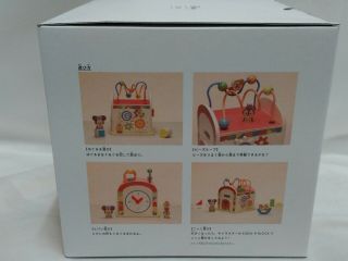 Disney KIDEA BUSY BOX Wooden Toy Mickey & Friends Building block from Japan 4