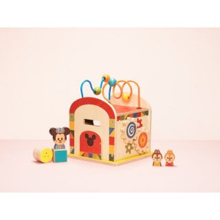 Disney KIDEA BUSY BOX Wooden Toy Mickey & Friends Building block from Japan 5