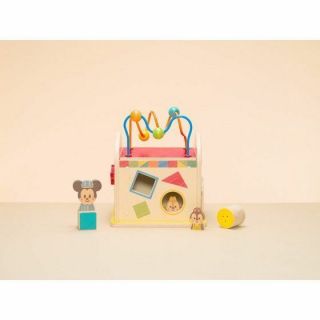 Disney KIDEA BUSY BOX Wooden Toy Mickey & Friends Building block from Japan 6